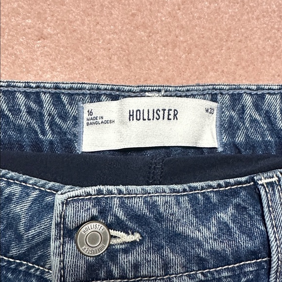 Hollister Low-Rise Star Embroidered Denim Mini Skort NWT - Picture 8 of 11